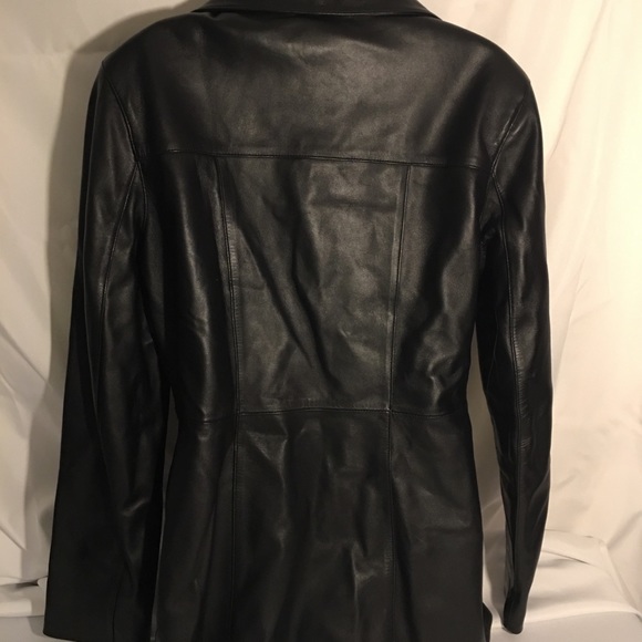 Nine West Black Leather Jacket - Picture 3 of 6